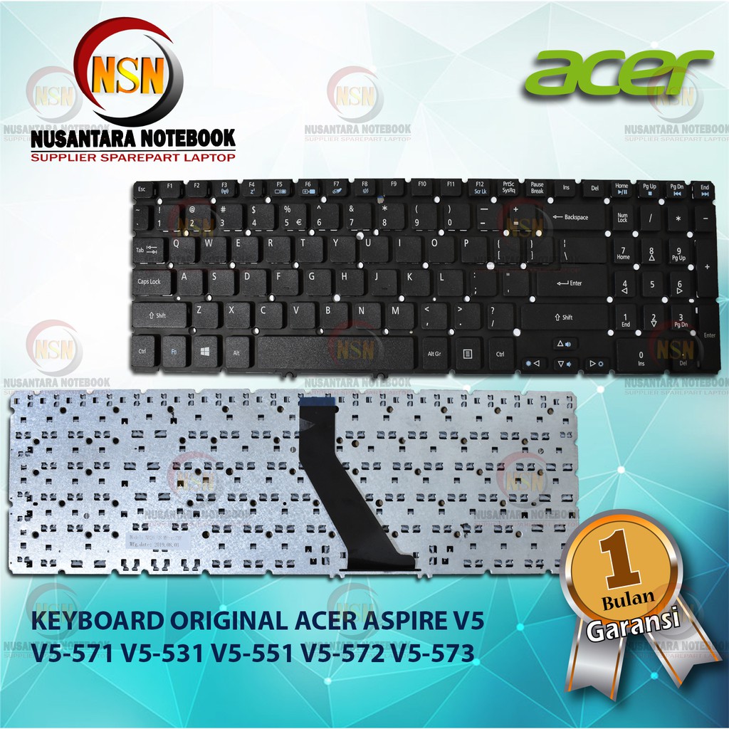 Keyboard Original Acer Aspire V5 V5-571 V5-531 V5-551 V5-572 V5-573