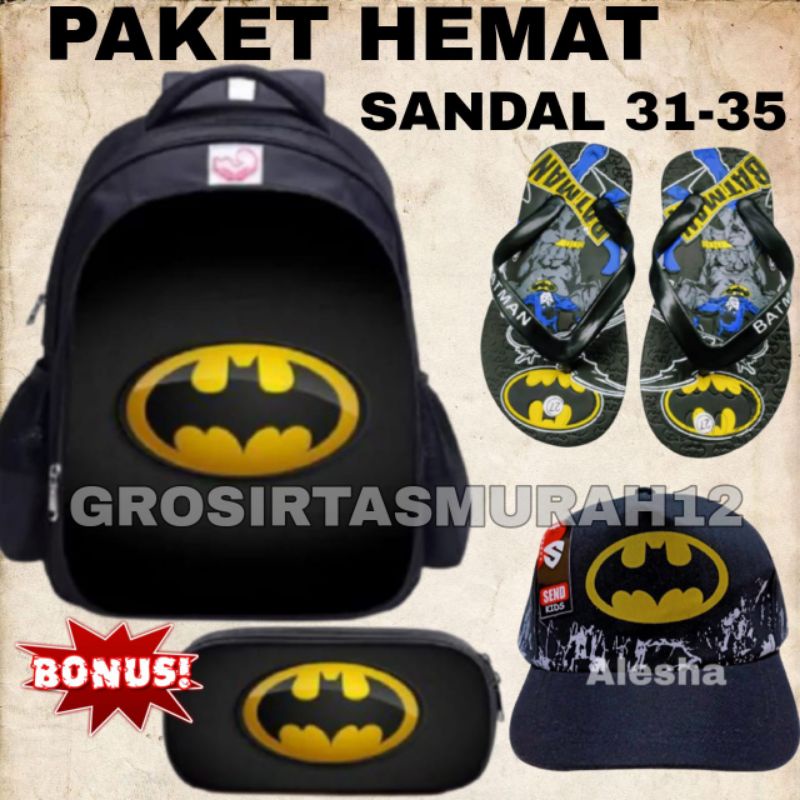 Tas anak ransel karakter  gratis waistbag topi bordir jam tangan tempat pinsil - tas anak Tas anak laki laki