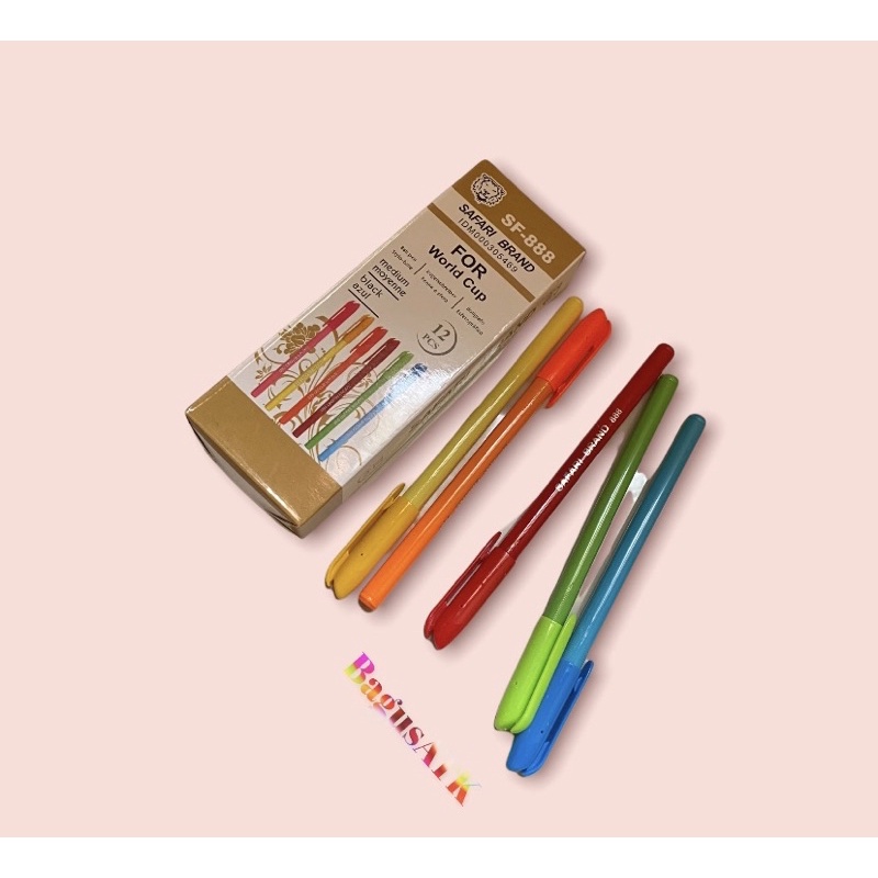 

1 Pack Pulpen Gel Safari SF-888 / Bolpoint / Pena