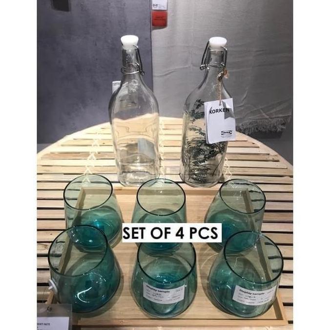 Gelas Minum Kaca Tosca | Water Glass IVRIG | Set of 4 Pc