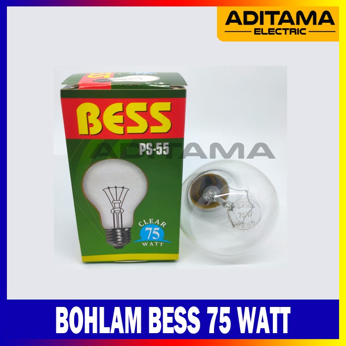 LAMPU BOHLAM BESS 75 WATT 75W / LAMPU PIJAR BESS 75W 75WATT