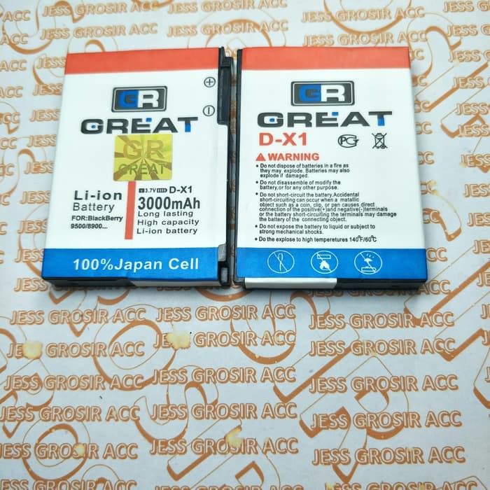 Baterai Battery GREAT Double Power Blackberry BB Strom Tour 8900 , D-X1 DX1