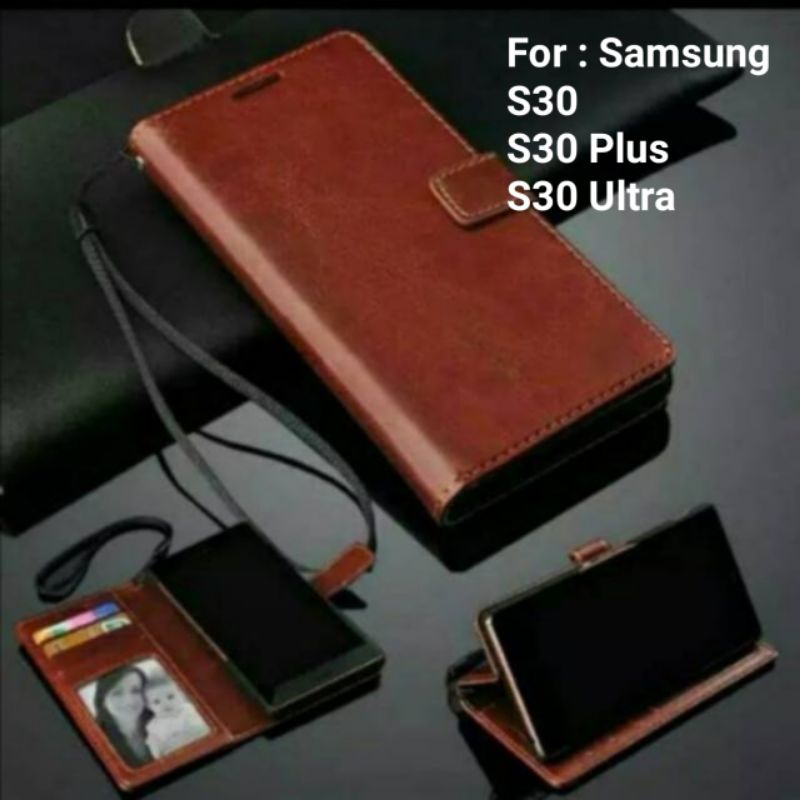 Sarung Dompet Samsung S30 S30plus S30ultra plus ultra Casing Case Cover Softcase Wallet Kulit Leather Flip Buku Book Folio Diary