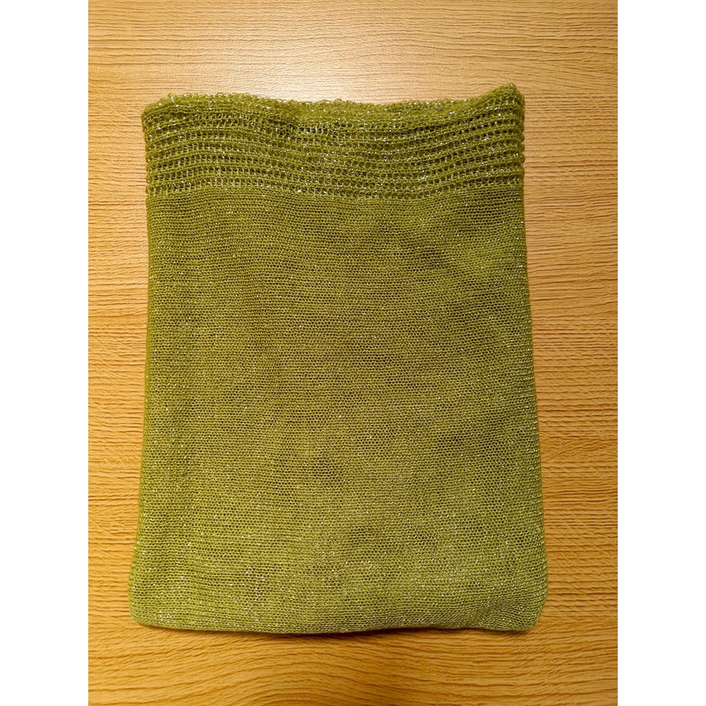 PASHMINA RAJUT GLITTER / TILE PESTA / PASHMINA RAJUT / PASHMINA / HIJAB RIAS PENGANTIN-HIJAU ALPUKAT