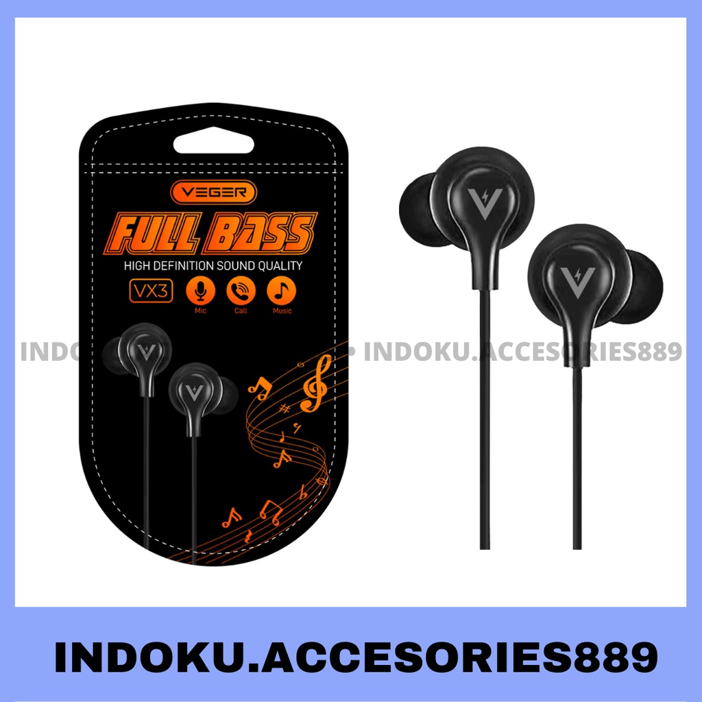 Headset Veger VX3 FULL BASS ORIGINAL