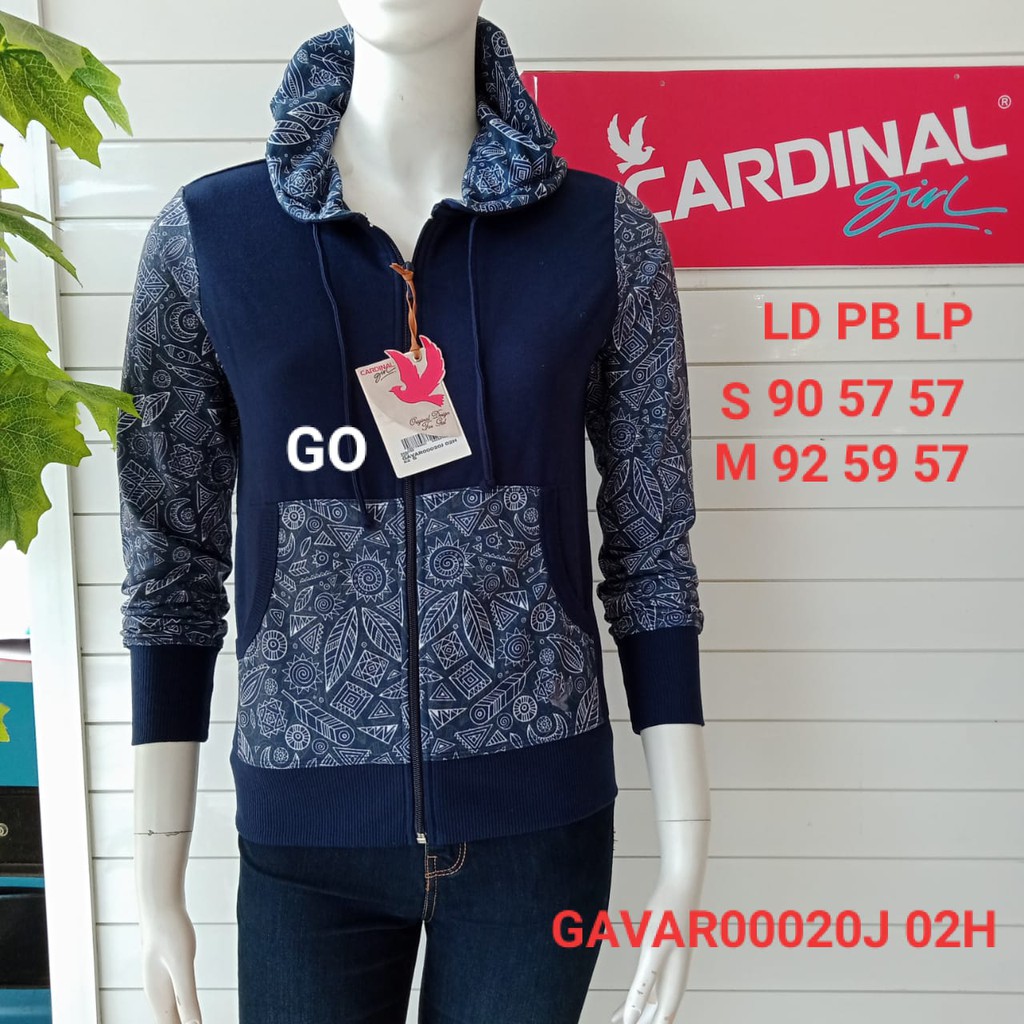 gof CARDINAL SWEATER GIRL Pakaian Wanita Outerwear Jaket Reguler Katun Polos Original