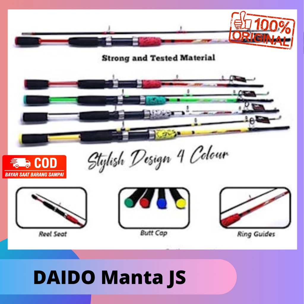 Joran Pancing  DAIDO MANTA JS Japan style Fiber Solid Murah Original 150 165 180 210 240