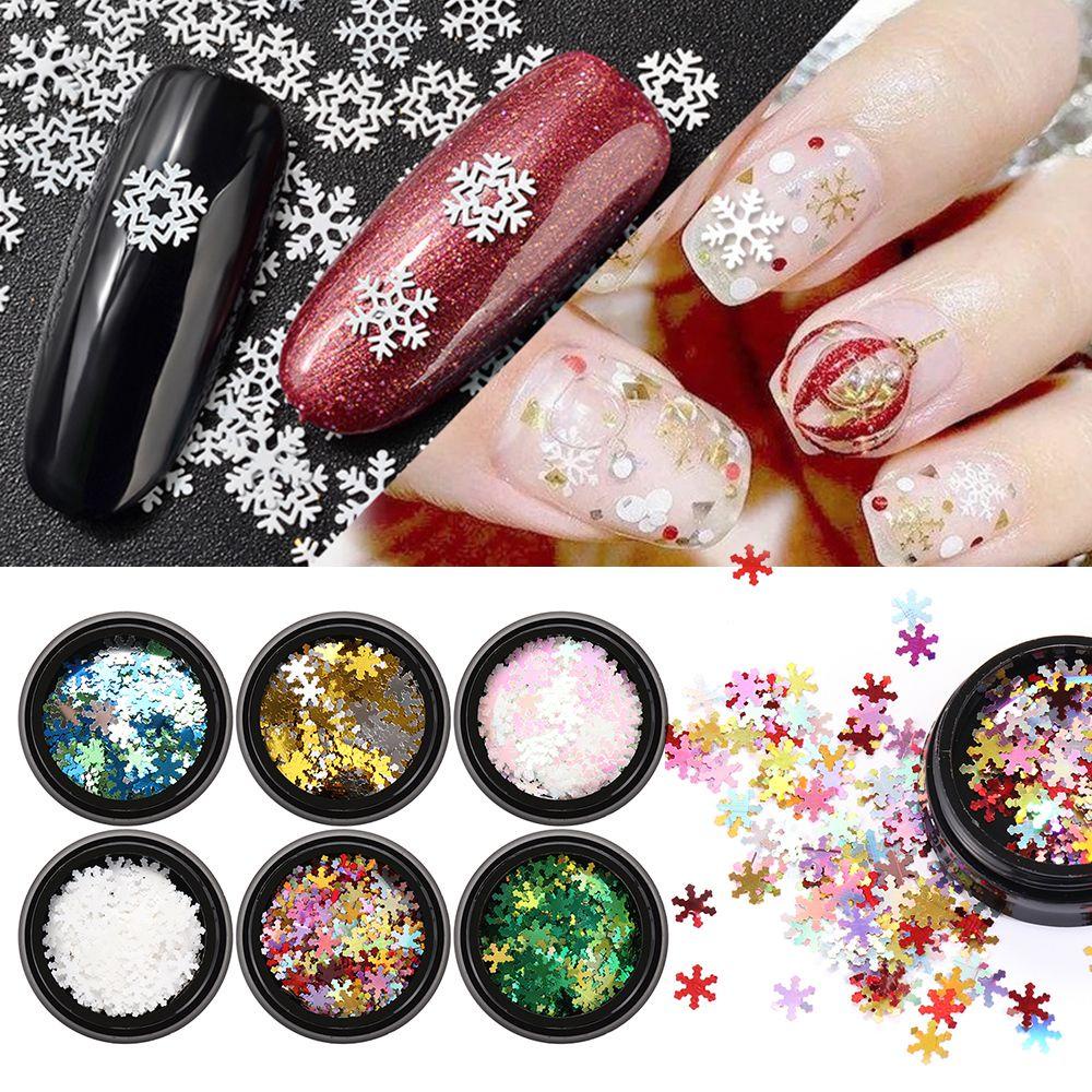 Preva 6pcs/set Paku Sequin Hologram Warna-Warni 3D Baru