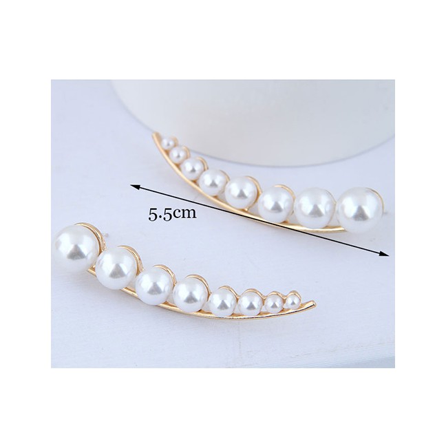 LRC Anting Tusuk Fashion Gold Pearl Earrings A57886