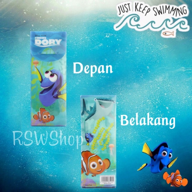 

Kotak Pensil Karakter Dory/Nemo Warna Biru Bahan Mika Tebal