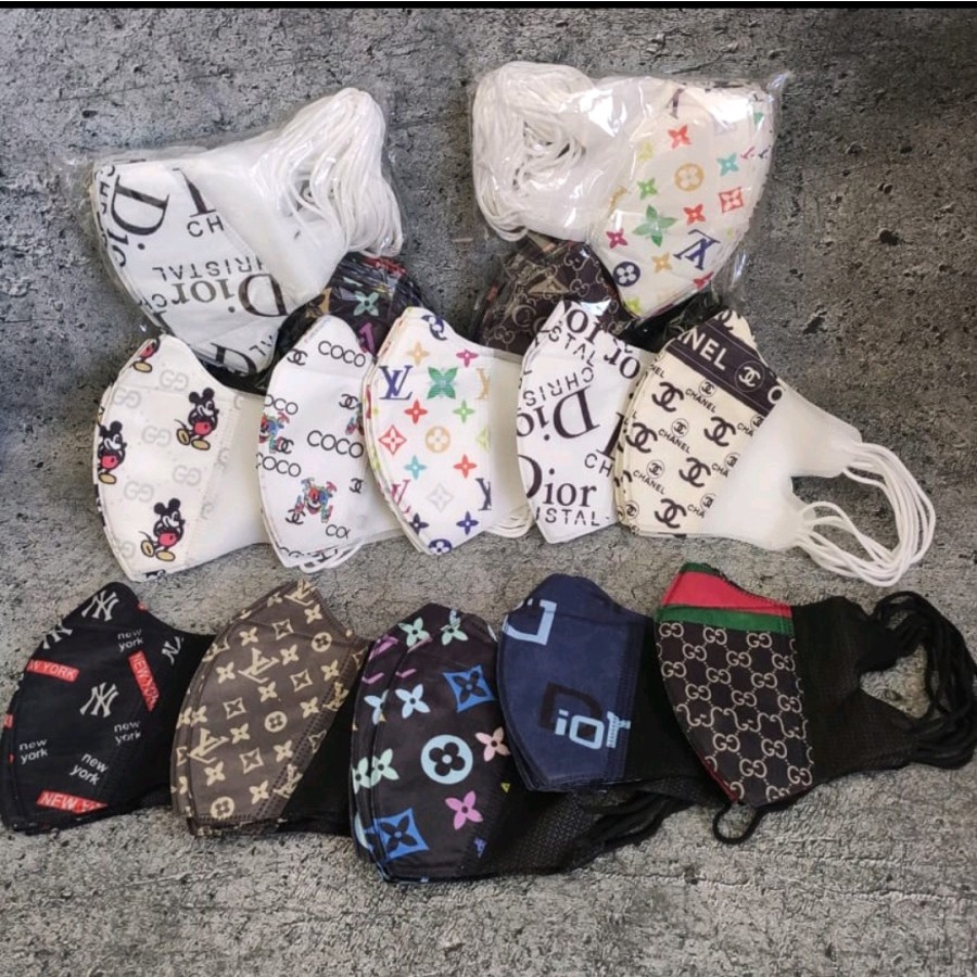 Masker Duckbill Motif Fashion 3ply Dewasa cewek cowok