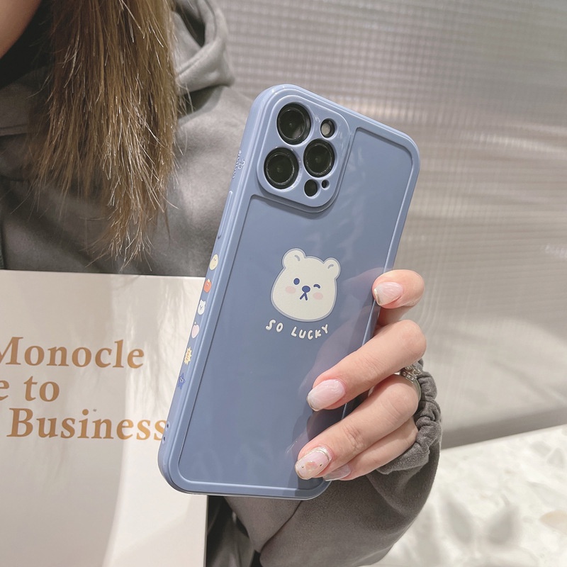 Ins Casing Pelindung Motif Kartun Beruang Lucu Untuk Iphone 14 PRO MAX