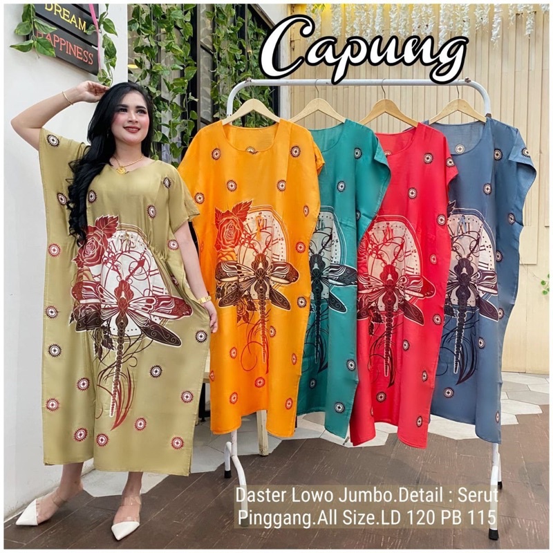 DASTER LOWO JUMBO RAYON MAYANG KUPU LD 120 KEKINIAN BAHAN HALUS ADEM MURAH SERUT DEPAN BEST SELLER-LOWO CAPUNG
