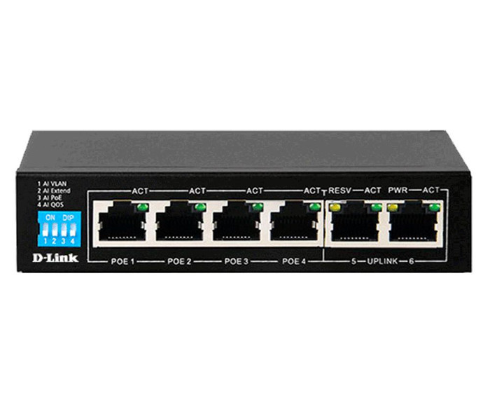 Switch D-Link DES F1006P-E 4Port PoE+2Port Uplink (DLink DES F1006P E)