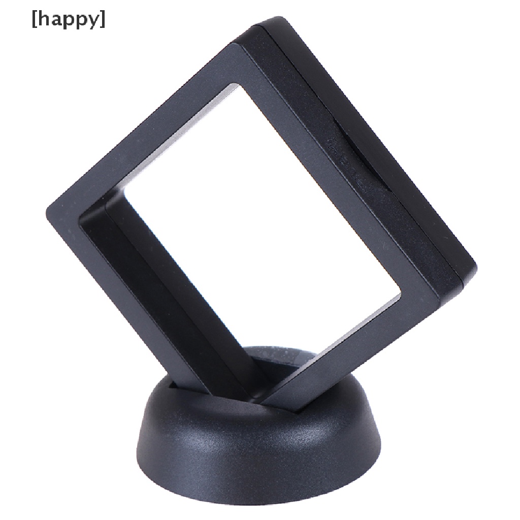 Stand Holder Display Koin / Perhiasan 3d Warna Hitam Ukuran 70x70mm