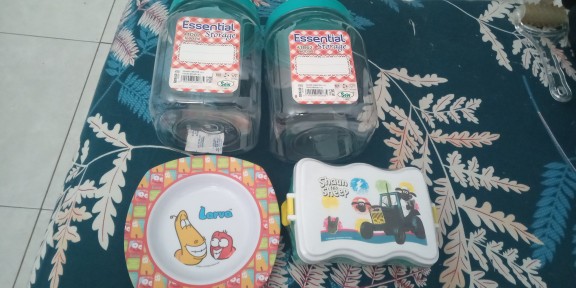 Onyx Toples Persegi / Square Canister 1.6 L X 2 Pcs