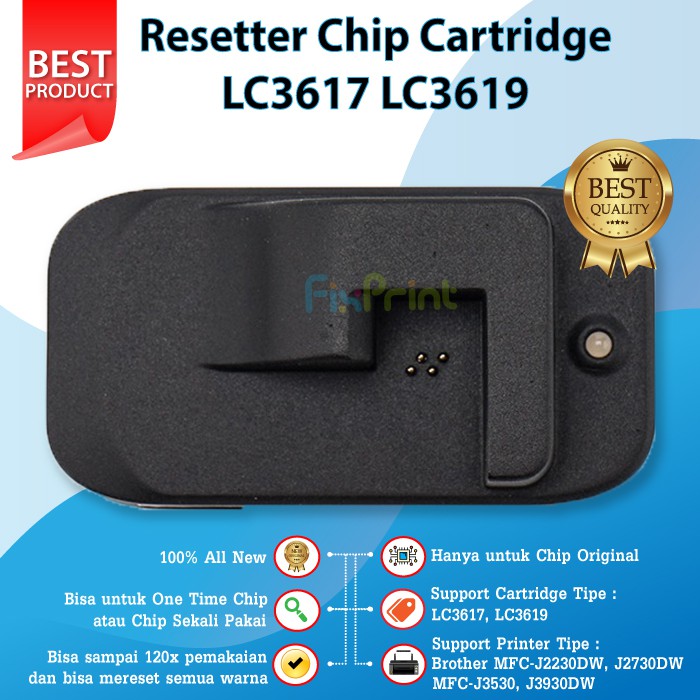 Resetter Chip Cartridge Tinta LC3617 LC 3617 Printer J3530dw J3530