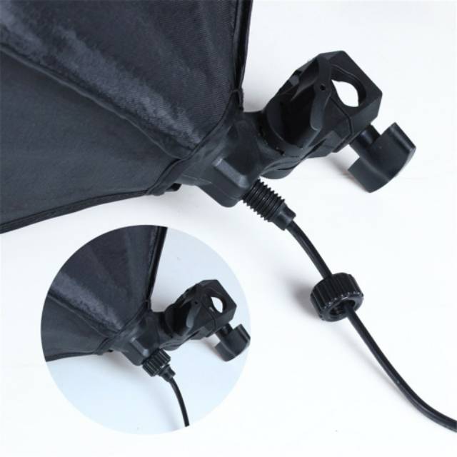 Payung Softbox Reflektor 50x70cm E27 Single Lamp Socket - CL-RT50 - Black