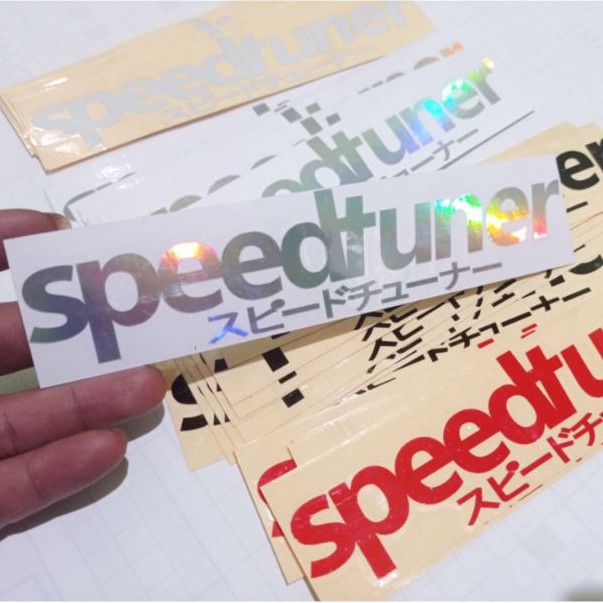 Sticker speed tuner stiker Speedtuner kanji jepang untuk kaca dan bodi Mobil