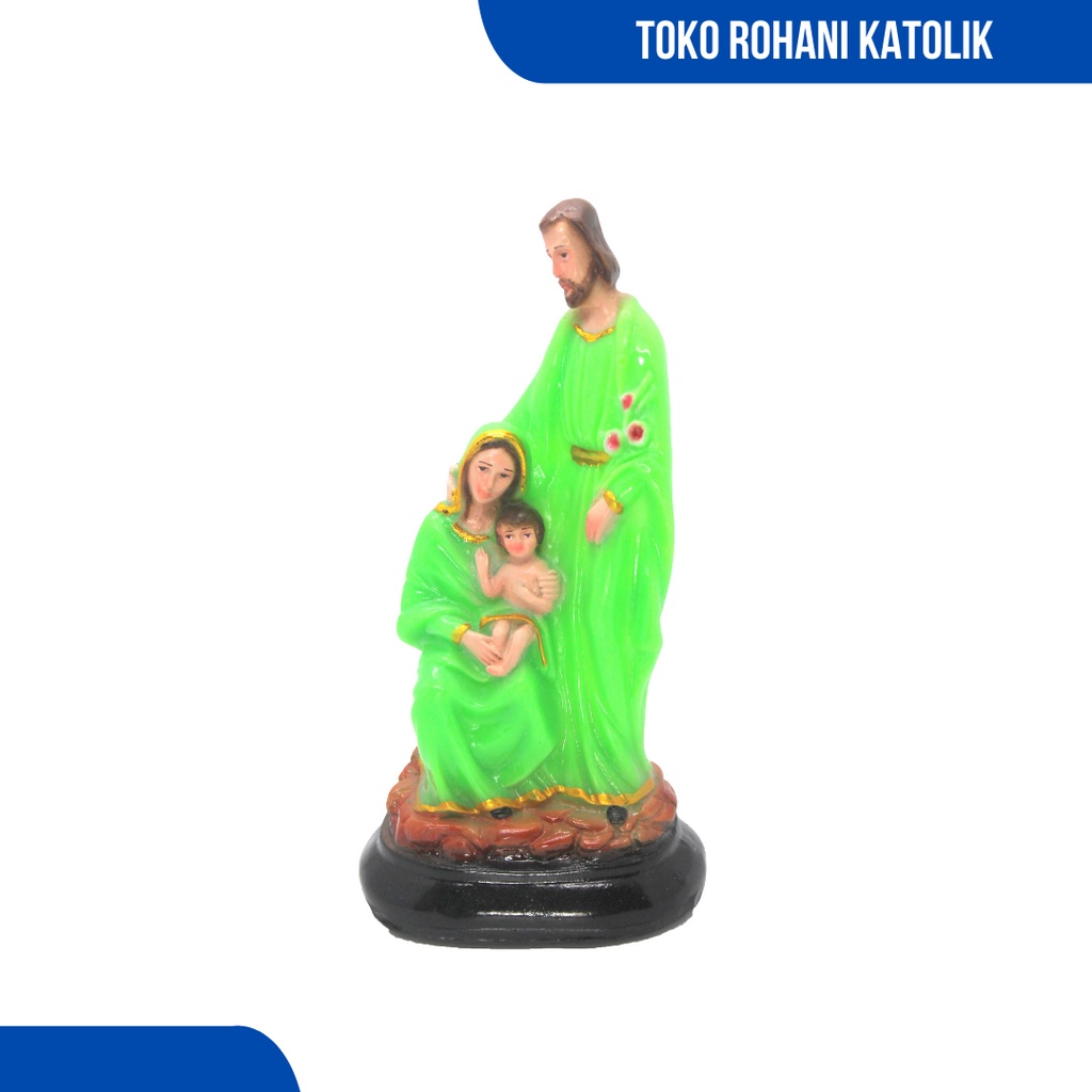 PATUNG KELUARGA KUDUS 20 CM FOSFOR / PATUNG SANTO YOSEP / PATUNG MARIA - YESUS FOSFOR GLOW IN THE DARK / PATUNG KATOLIK MURAH / PATUNG SANTO YUSUF YOSEP