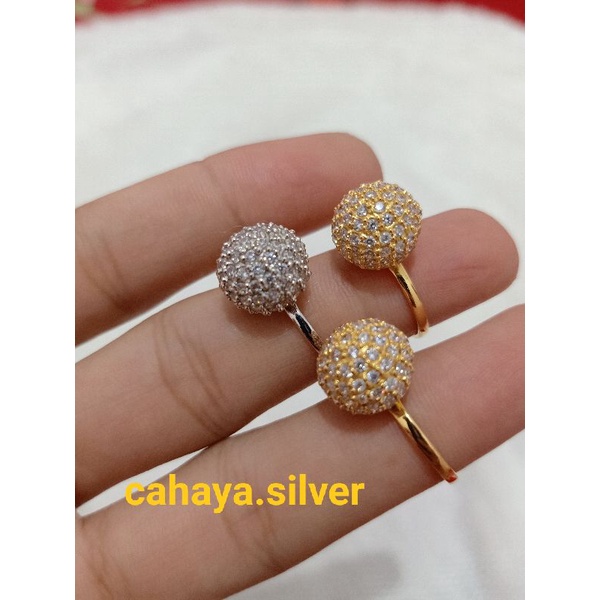 CIN&quot; BOLA MATA SILVER DAN ROSE GOLD PERAK 925 IMPORT