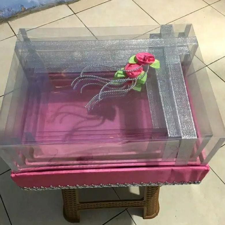 

C..Box/kotak Seserahan Mika Pita 1 Set Isi 4 Box -.F d1skon_l@gi