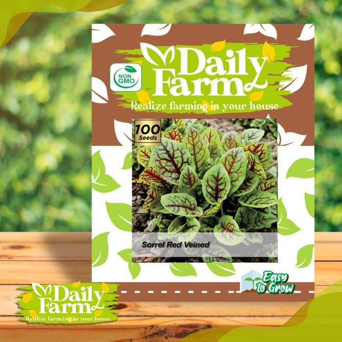 Benih - Bibit Sorrel Red Veined - Daily Farm
