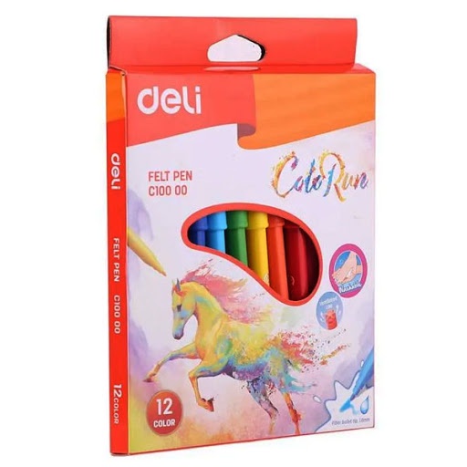 

Deli EC10000 felt pen spoild 12 colors