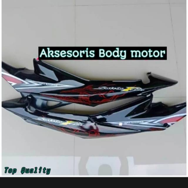 BODY BELAKANG SATRIA FU LAMA / OLD / FU THAILAND / FU BARONG HITAM PLUS STIKER