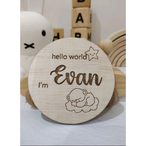 Custom papan nama bayi|baby New Born/Baby birthday