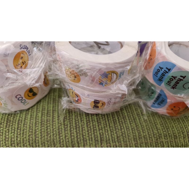 

Sticker Thank You Label Smile Dan Karakter Import 500 pcs/roll