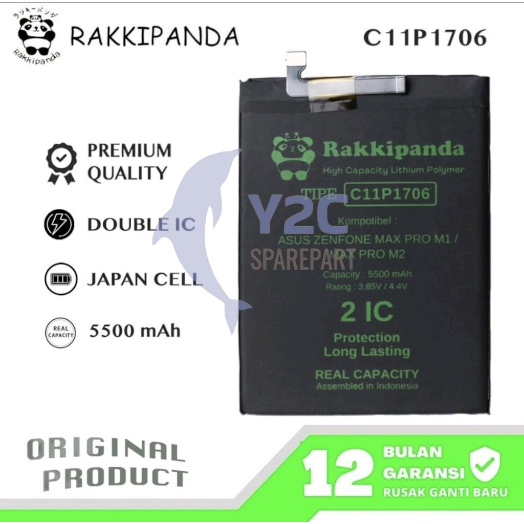 RAKKIPANDA C11P1706 ASUS ZENFONE MAX PRO M1 / ZB601KL ZB602KL BATERAI BATRAI BATRE BATERE BATRE DOUBLE POWER