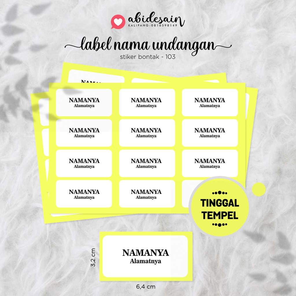

Cetak Label Nama Undangan 103