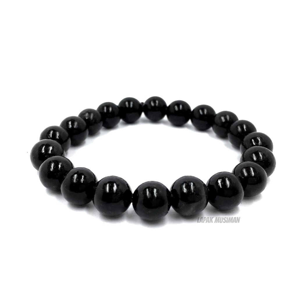 [Bayar di Tempat] GELANG KESEHATAN ASLI NATURAL BLACKJADE GIOK HITAM GARANSI ASLI