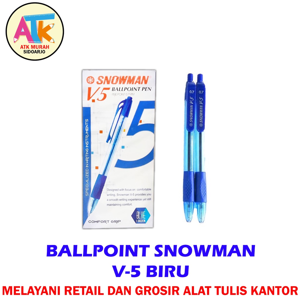 

Ballpoint Snowman V-5 Biru