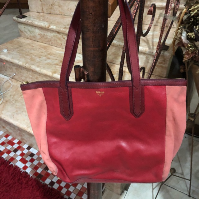 FOSSIL SYDNEY CB SHOPPER REAL RED