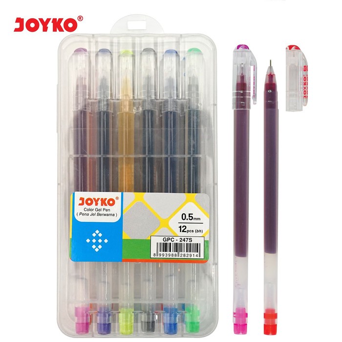 

Terlaris Color Gel Pen / Pulepen / Pena Joyko GPC-247S / 12 Warna / 0.5 mm Free ongkir