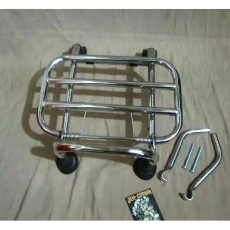 Front rack vespa px super sprint exel exclusive ps dll. Aksesoris vespa klasik