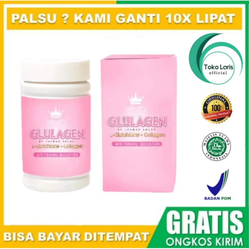 Glulagen By Jasman Solah Asli Original L Glutathione + Collagen Whitening Booster Pemutih Kulit