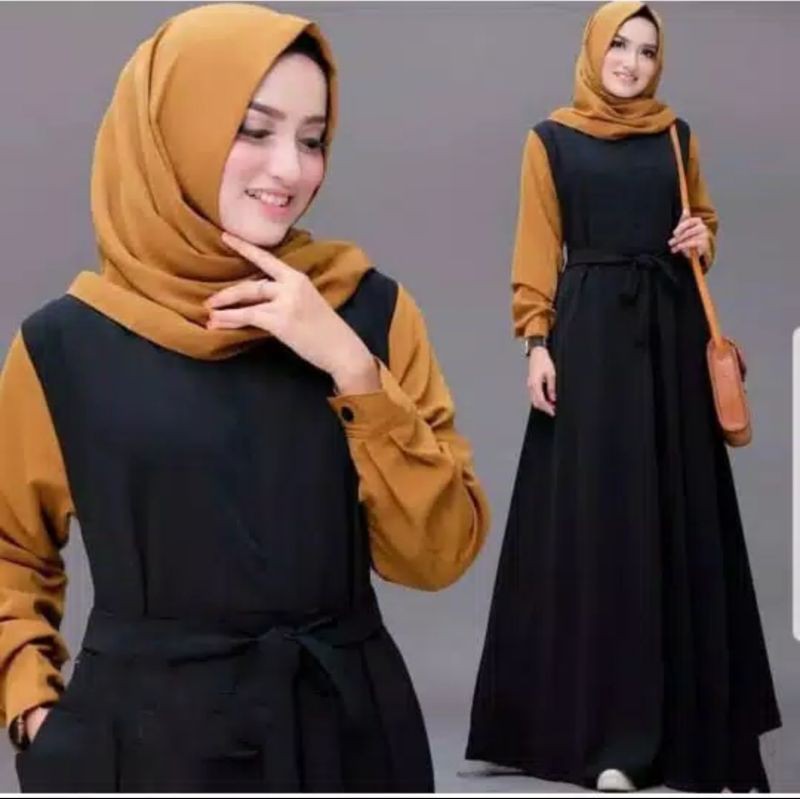 Alesha dress baju gamis pakaian wanita fashion muslim