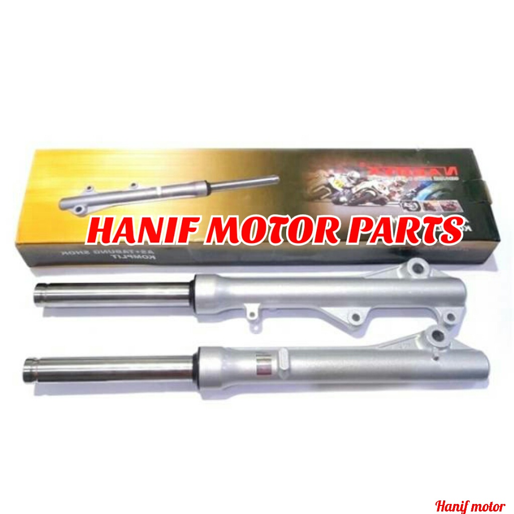 SHOCK DEPAN / SHOCKBREAKER DEPAN HONDA BEAT KARBU TABUNG SILVER / SOK  DEPAN BEAT KARBU TABUNG SILVE