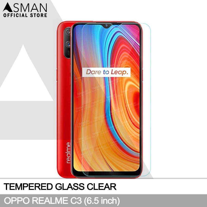 Tempered Glass OPPO Realme C3 (6.5&quot;) | Anti Gores Pelindung Layar Kaca - Bening