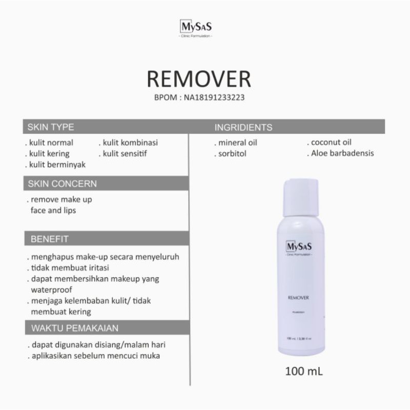 Remover mysas scincare