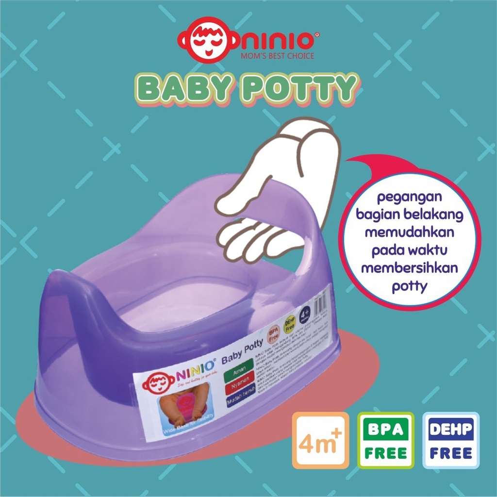 Ninio Baby Potty Toilet Training Pispot Pup Anak Bayi