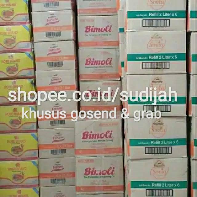 Minyak Goreng 2 liter/2 L Bimoli,Tropical,Sania,Fortune,Filma,Rosebrand