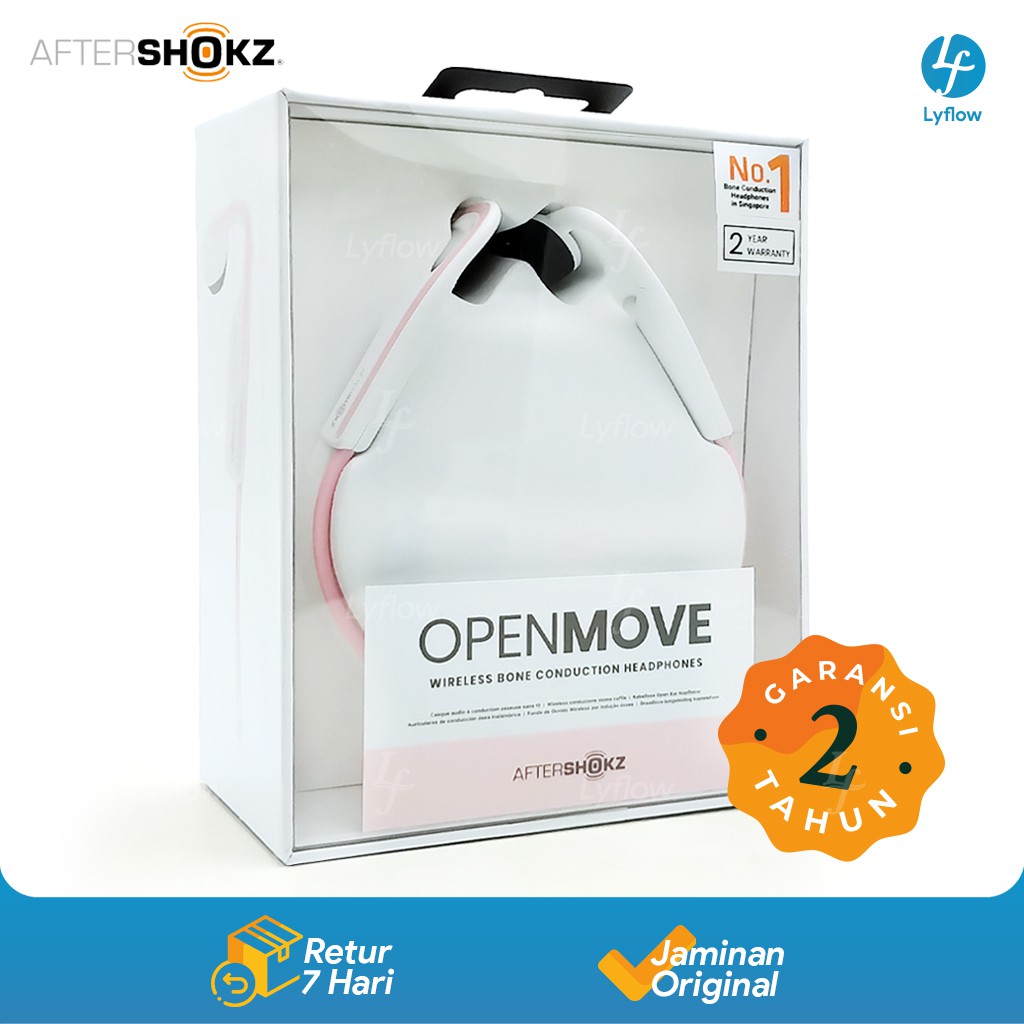 Aftershokz OpenMove Bone Conduction Bluetooth Headphone Himalayan Pink