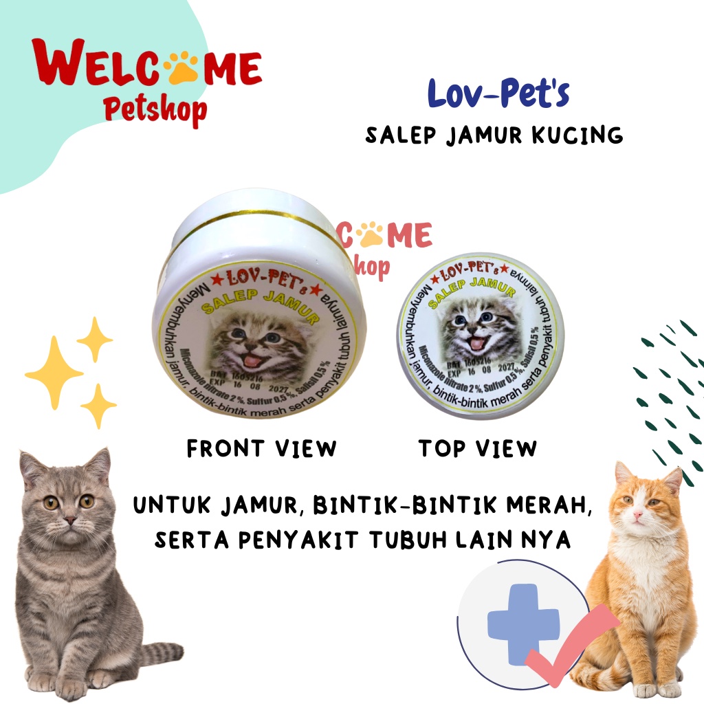 Lov Pet Salep Jamur Kucing Bintik Merah Cat Obat Salep