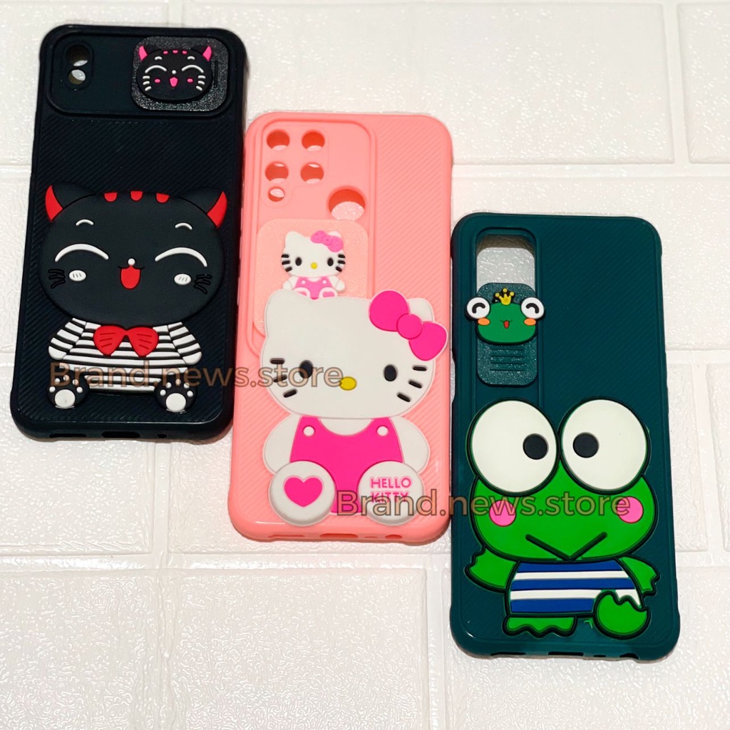 REALME C11 2021/ C15/C35 SOFT CASE KARAKTER/BONEKA DISNEY + SLIDE CAMERA PROTECTOR