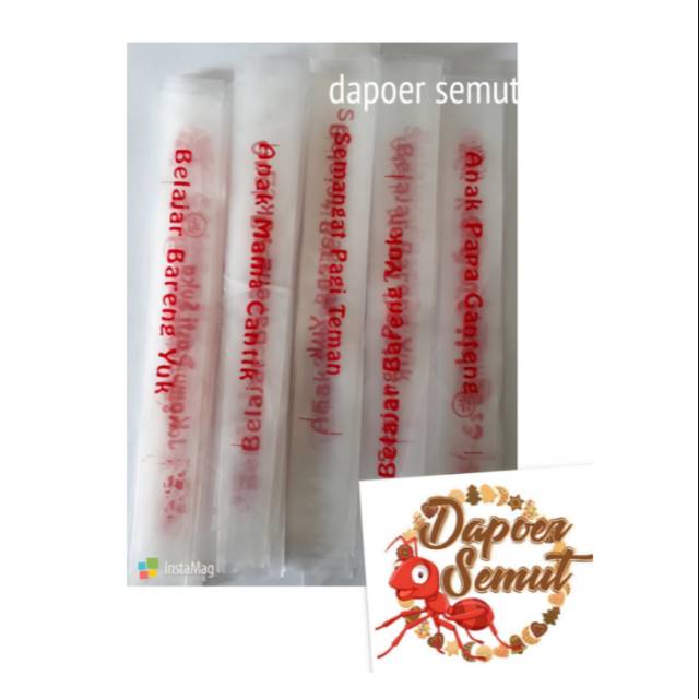 

Plastik es sablon 3x23 merah