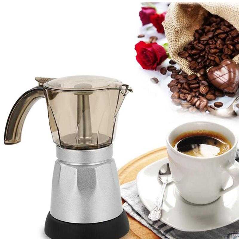 Alloet Espresso Coffee Maker Moka Pot Teko 480W 150ml 3 Cups - MX002